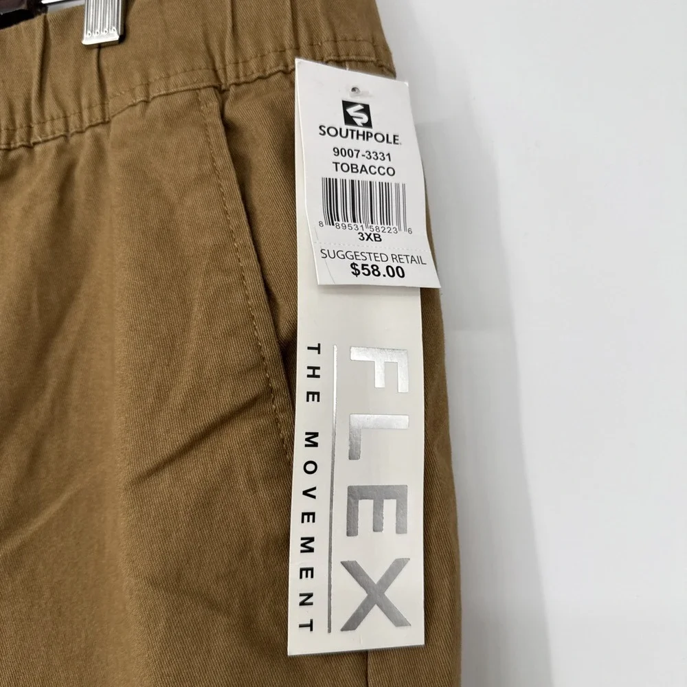 NWT Southpole Men's Flex The Movement Basic Stretch Twill Jogger Pants Tan 3XB